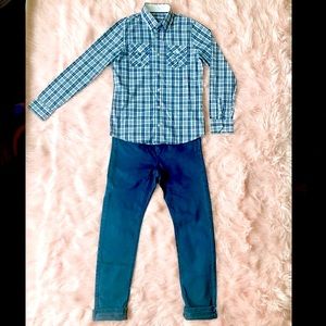 BUNDLE FRED MELLO BOY COTTON SHIRT + ZARA JEANS